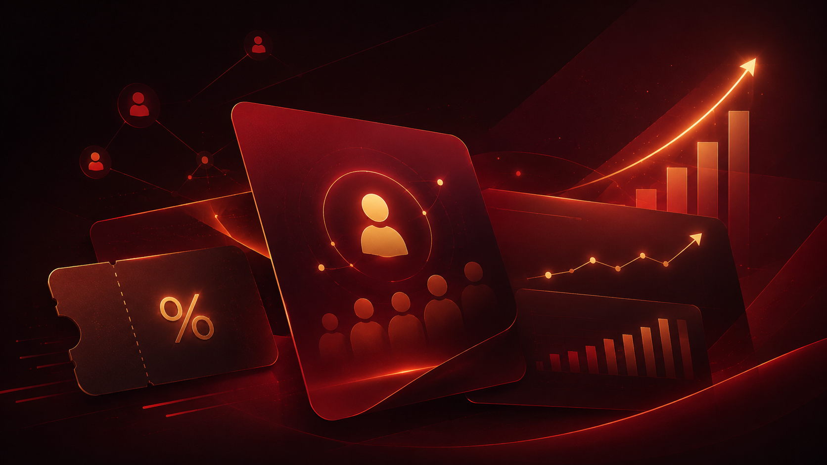 Partner route visual focused on promotion, audience growth, and campaign energy.