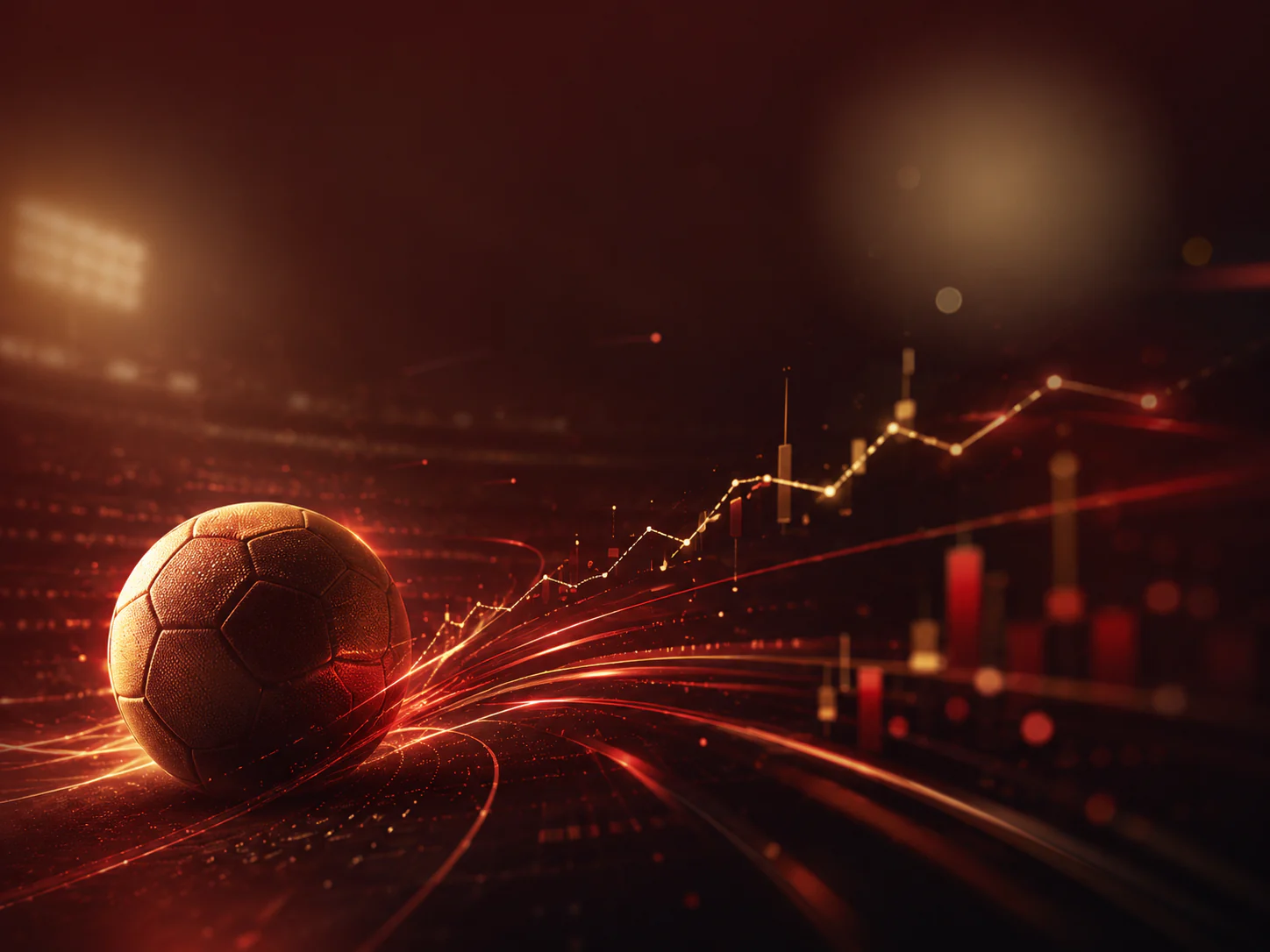 Live match dashboard-style sports scene with bright score energy.